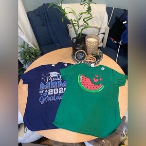 Set of 2 Women’s graphic t-shirts size Large